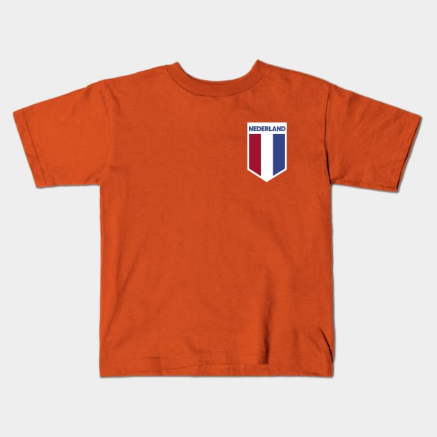 Netherlands Flag Emblem Kids T-Shirt by SLAG_Creative